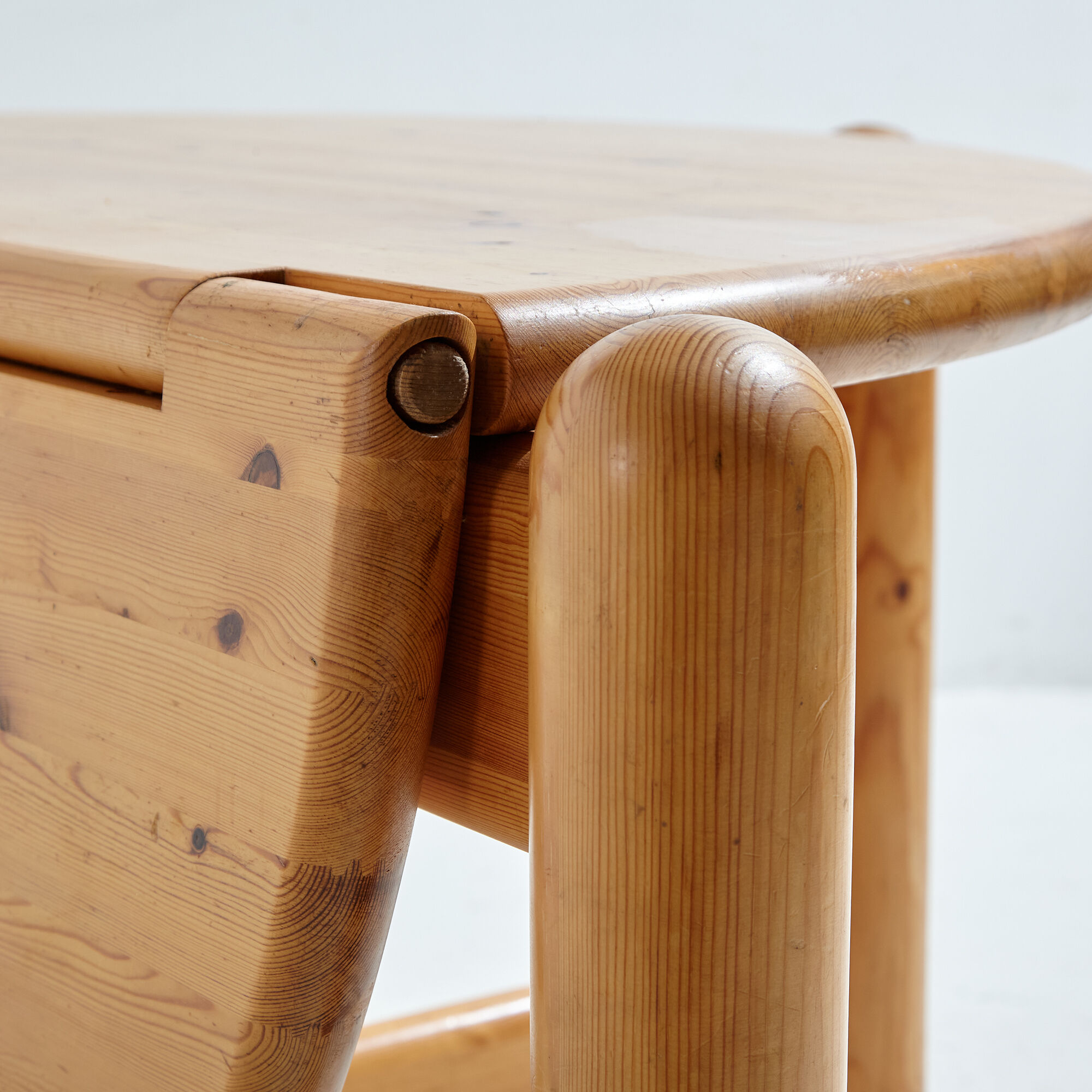 Pinewood dining set by rainer daumiller for hanex, set of 7