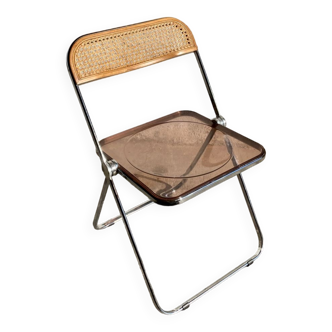 Plia Piretti cane and plexiglass chair