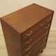 Danish teak chest of drawers with six drawers and lockable top drawer, 1960s