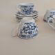 Set of 6 coffee cups and milk jug