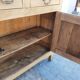 Bahut buffet furniture of old raw wood shallow