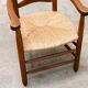 Fauteuil chêne et paille dans l’esprit de Charlotte Perriand 1950