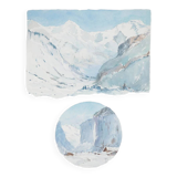 René LEVERD: Switzerland, Harmony of the Heights, original signed watercolor