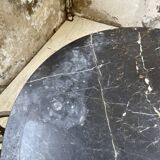 René Drouet coffee table in metal and black marble