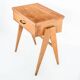 Vintage console or side table. Oak splayed legs - France 60s
