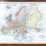 Old saussine geographical atlas in the form of a set of cubes around 1900