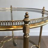 Neoclassical style rolling table in brass