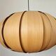 Large Veneer Rare Midcentury Pendant, Denmark, 1960s