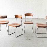 Set of 4 'B257' dining chairs by Emile Guillot, 1920s