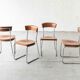 Set of 4 'B257' dining chairs by Emile Guillot, 1920s