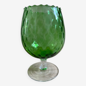 Green glass vase from Empoli