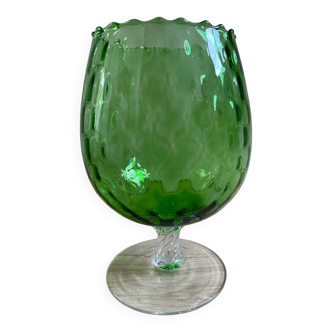 Green glass vase from Empoli