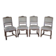 4 upholstered chairs in Henri II style