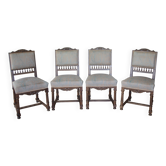 4 chaises tapissées de style Henri II