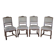 4 upholstered chairs in Henri II style