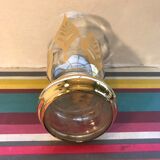 Old FAINS Glassware Vase From BOOM Decor Decelede Dilly Gold Belgium Vintage