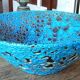 Vintage flat salad bowl Fat lava ceramic called eruptive