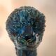 Lion statue, vintage, design Aldo Londi for Bitossi, Rimini blue series.