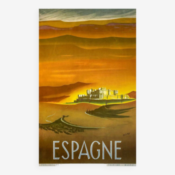 Affiche original Espagne par Jacques Henri Delpy en 1940 - Petit Format - On linen