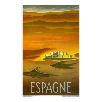 Original Spain poster by Jacques Henri Delpy in 1940 - Small Format - On linen