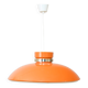 Scandinavian Pendant lamp in orange plastic, 1960s