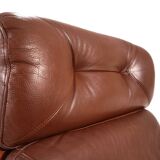 EMC teak leather armchair, 1960