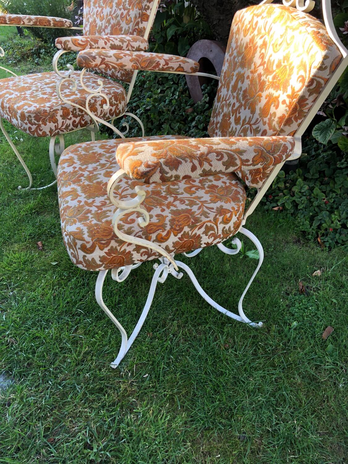 Old garden armchairs