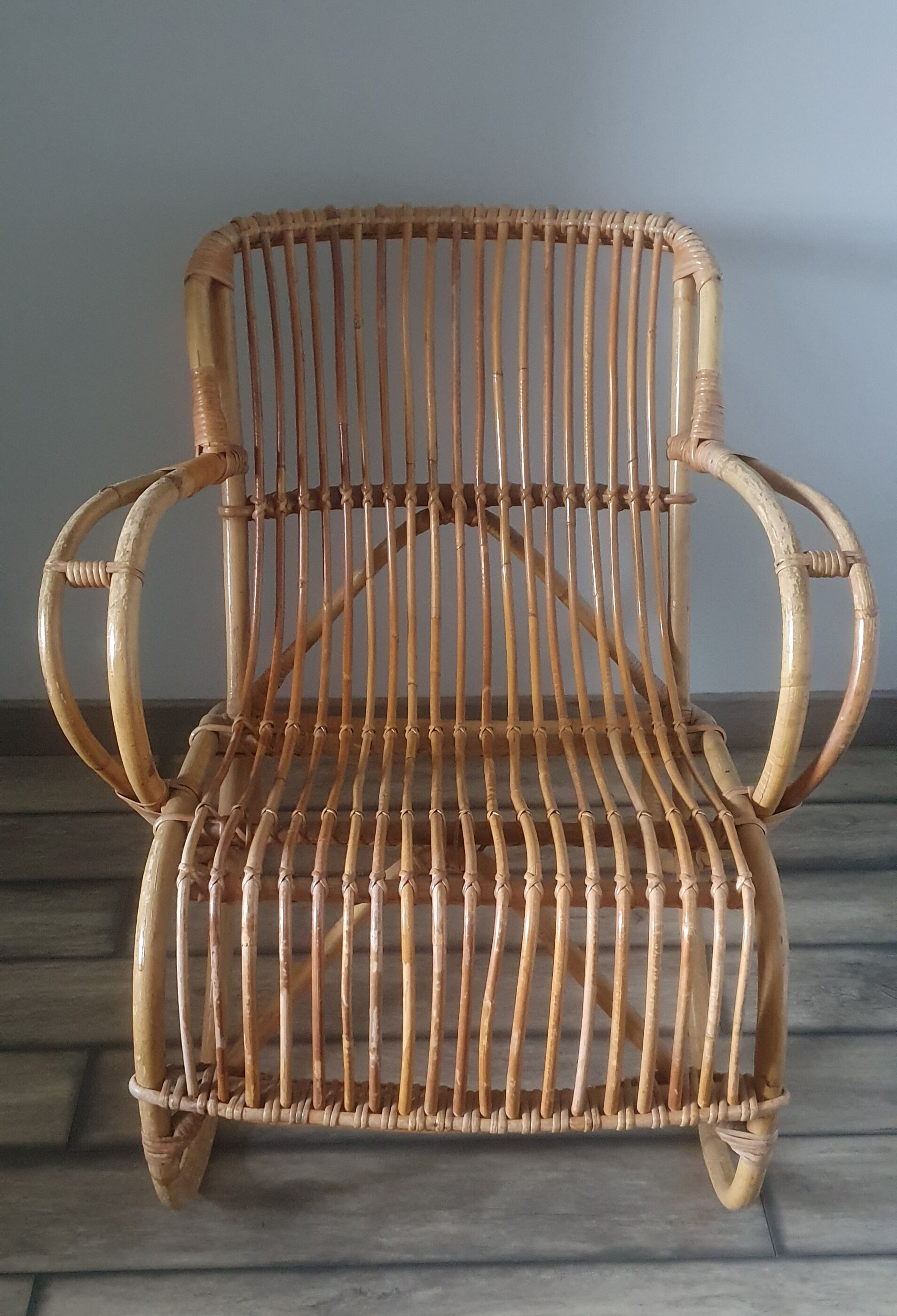 Rattan armchair