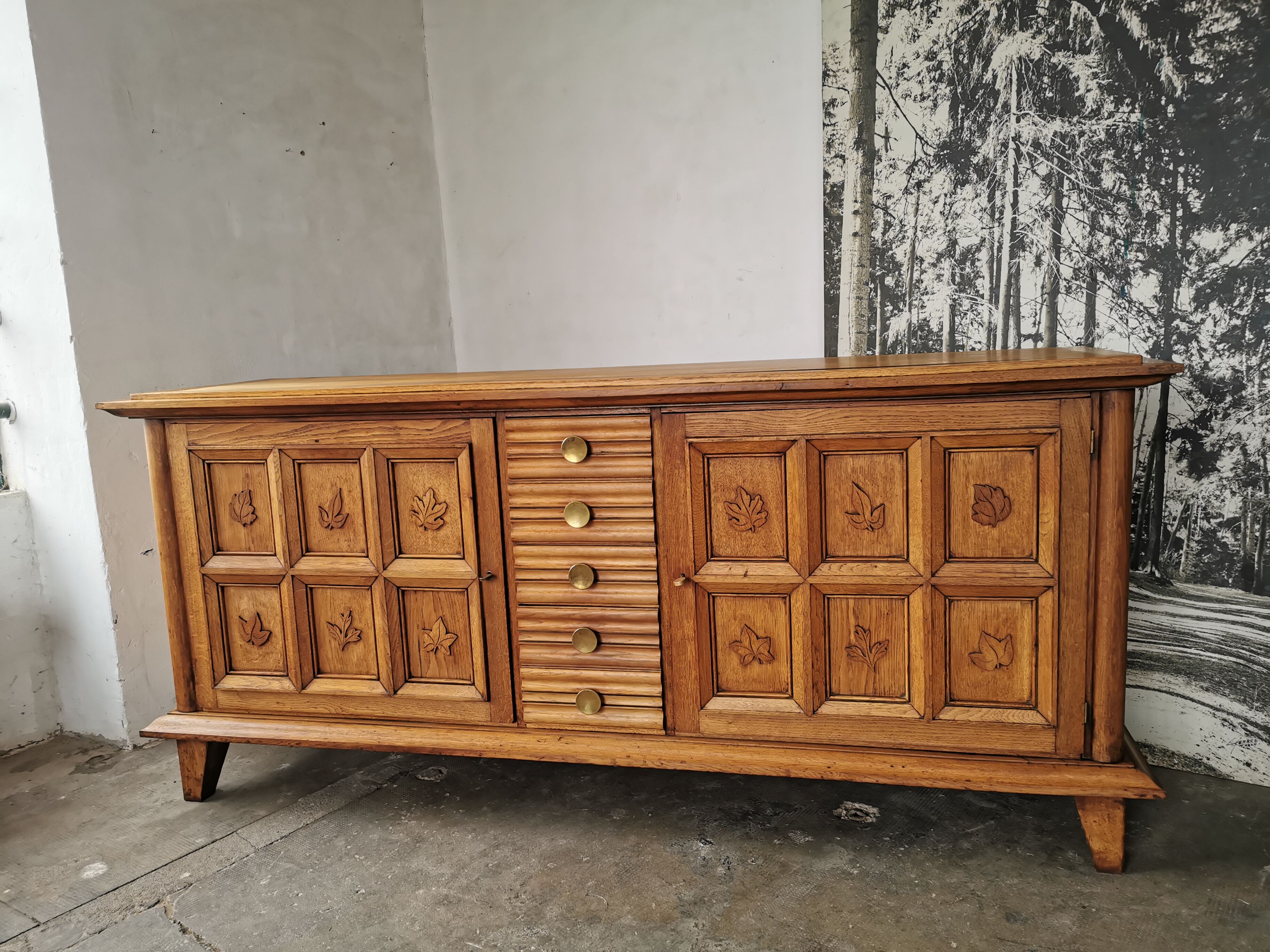 Solid oak sideboard from the 40s