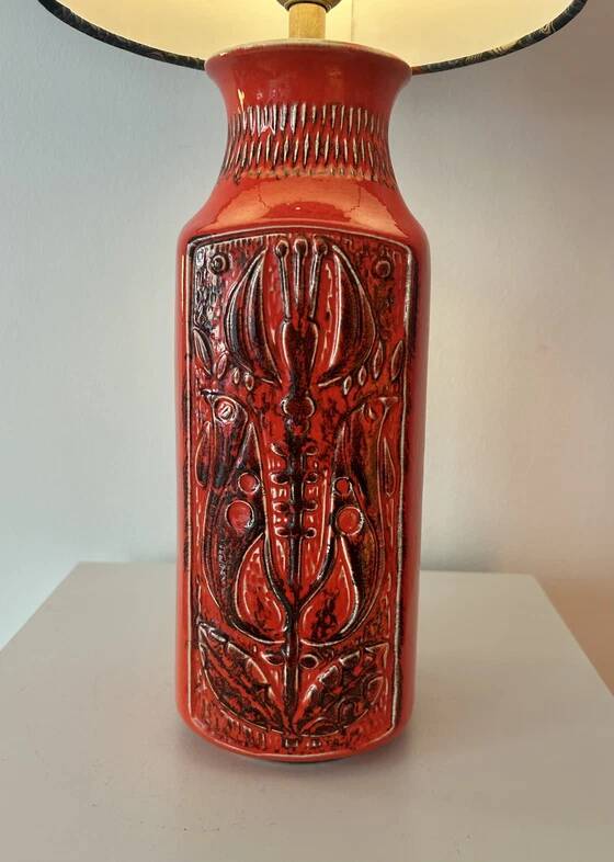 Table lamp from the 1960s, Bay vase - Bodo Mans