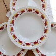 4 vintage deep plates L'Amandinoise Carnac