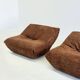Fauteuils lounge Papillon de Guido Maria Rosati pour Giovannetti en marron rouille