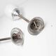 Paire de plafonnier boule 1950 chrome et opaline blanche