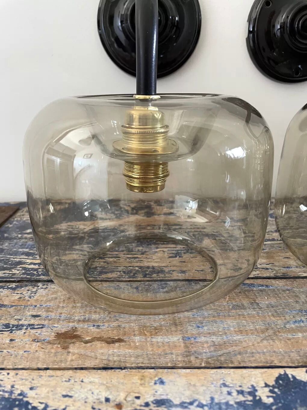 Set of two vintage wall sconces