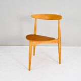 FH4103 Heart dining chairs by Hans Wegner for Fritz Hansen, Denmark 1950s