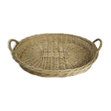Wicker tray with handles