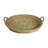 Wicker tray with handles