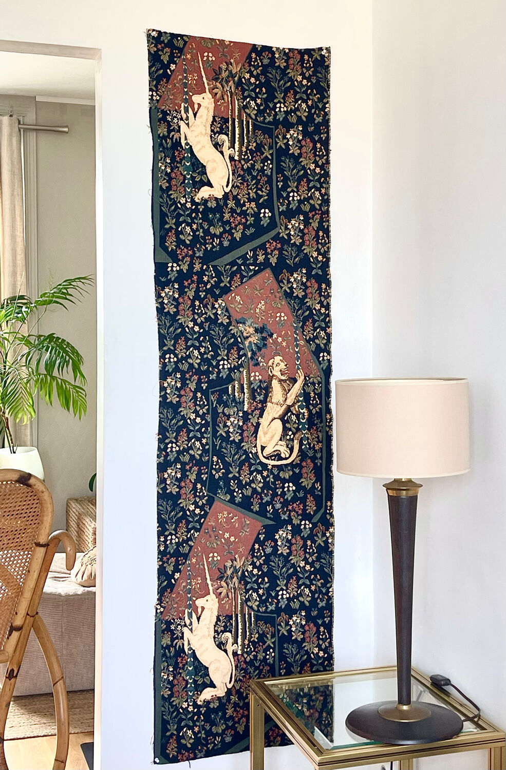 Wall tapestry panel.