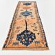 Tapis de couloir turc Orientel, orange délavé, bleu marine, 4 x 11, 105 x 339 cm, SK 23509