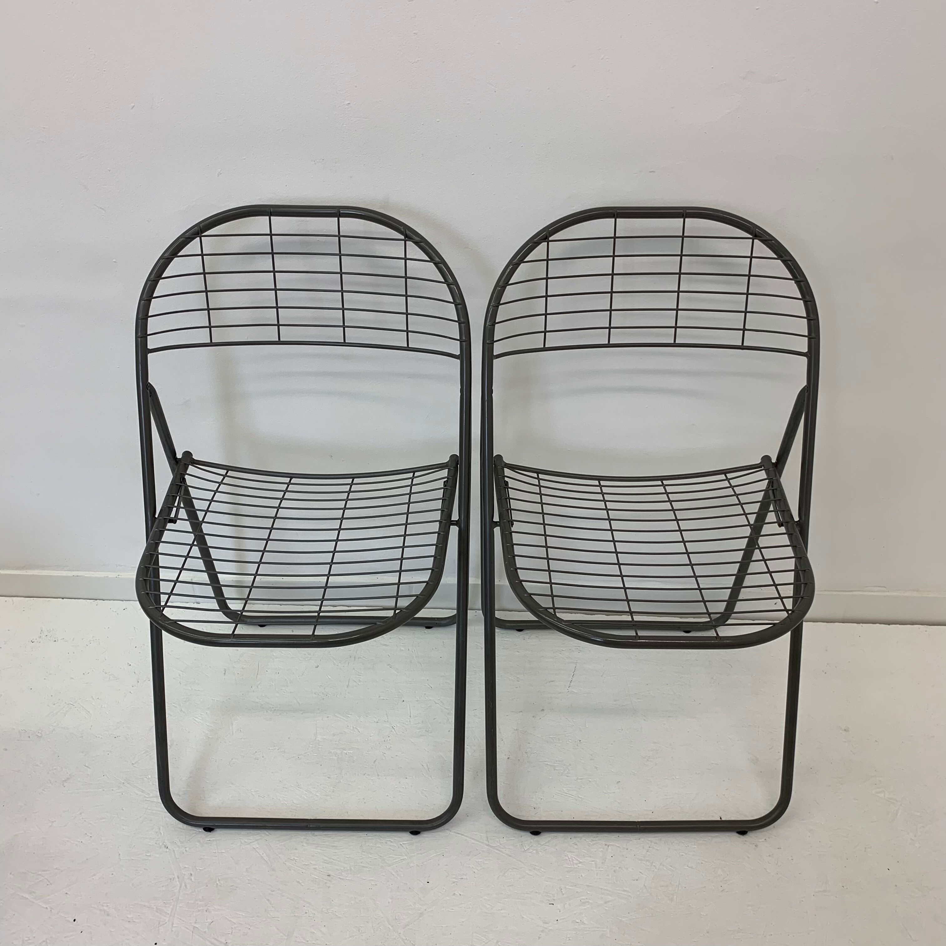 Ensemble de 2 chaises métalliques post-modernes par Niels Gammelgaard pour Ikea, années 1980