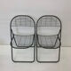 Set of 2 post modern wire chairs by Niels Gammelgaard for Ikea , 1980's