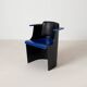 Bauhaus D61 Black and Blue Chair by El Lissitzky for Tecta, 1970s