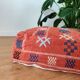Bohémian orange Berber pouf