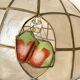 Suspension in mother-of-pearl and vintage brass, fruit decoration