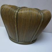 Large Mid-Century Modern Rattan Bamboo Cachepot Plant Holder, 1970s