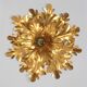 Golden leaf wall lamp