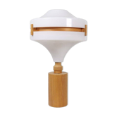 Mid-century modern table lamp in pine and acrylic, Sweden, 1970s