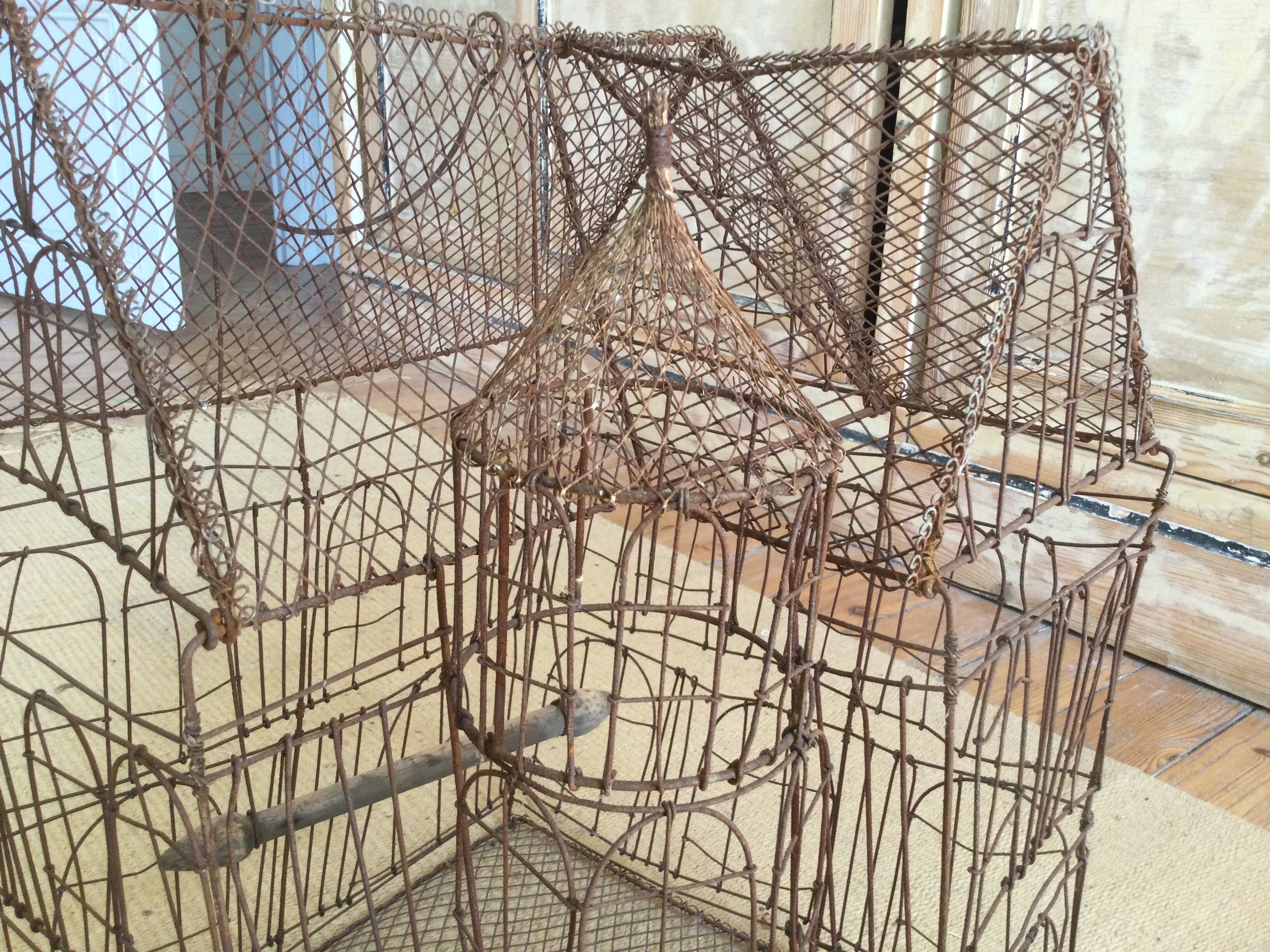 Handmade wire birdcage