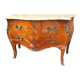 Commode ancienne style Louis XV marqueterie plateau marbre