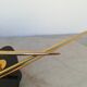 Double sconce brass and opalines by Lunel